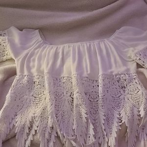 White off the shoulder crop top
